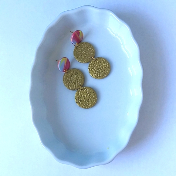 Artisan Dangle Textured Earrings 🌺🌺🌺 - Picture 4 of 5